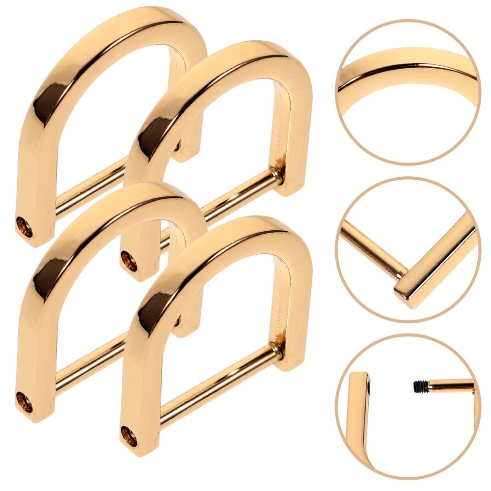 4 Pcs Handbag Ring Bags Replacement Rings for Purse Making Strap Connectors