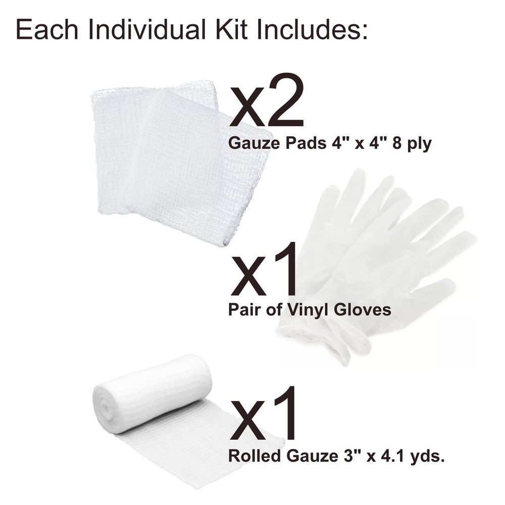 Box of 100 First Aid Training Kits, Basic