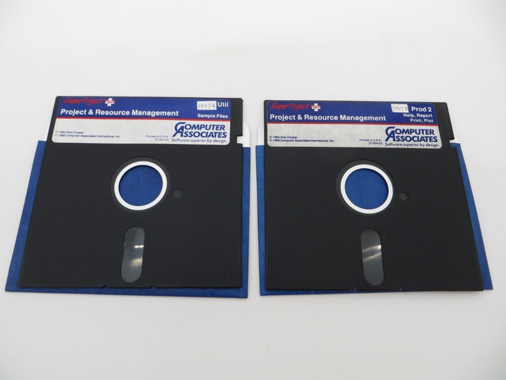 Super Project Plus Project & Resource Management 5.25" Floppy Disk 1986