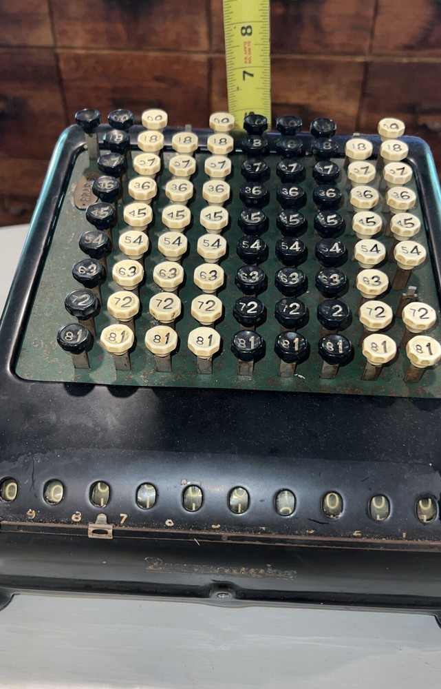 Antique Burroughs Class 5 10 Column Key Driven Calculator Adding Machine Decor