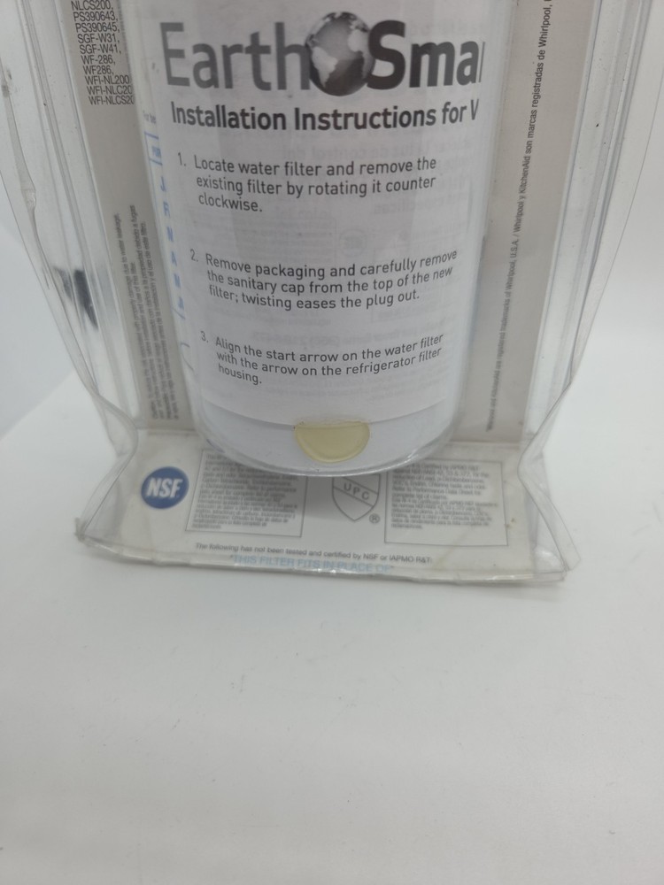 EarthSmart W-4 Refrigerator Replacement Filter For Whirlpool Filter 8 NEW