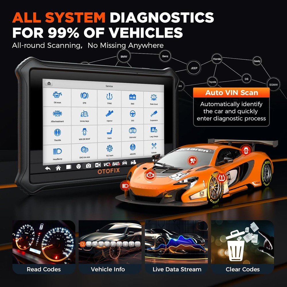2025 OTOFIX D1 Lite Bidirectional Full System Diagnostic Tool Key Coding Scanner