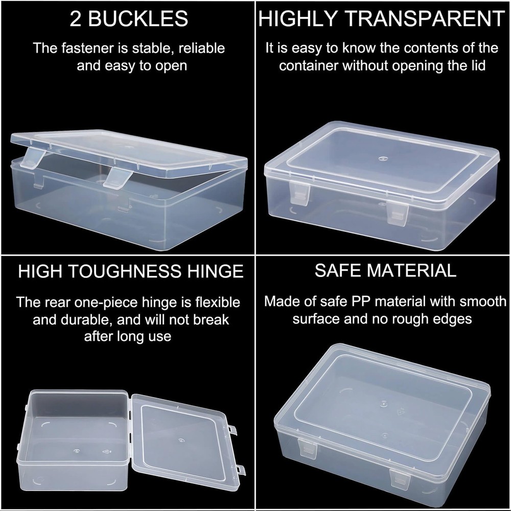 Bead Organizer Box, 90pcs Small Clear Plastic Storage 3 Pack 90 Pcs,