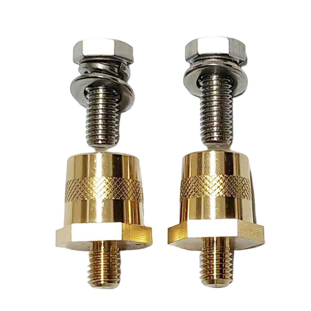 4PC Battery Pole Adapter Terminal Connector Brass M6 M8 Thread Positive Negative