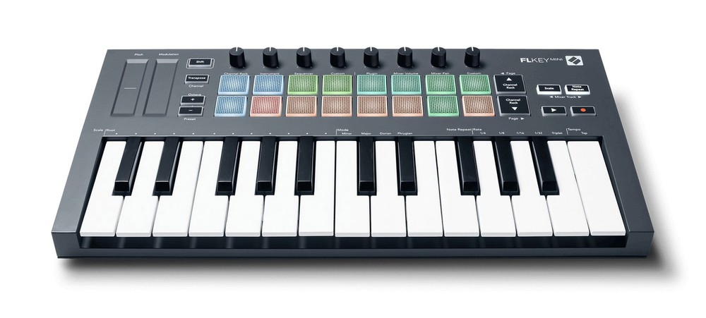Novation FLkey Mini 25-Mini-Key MIDI Keyboard Controller For FL Studio+Stand