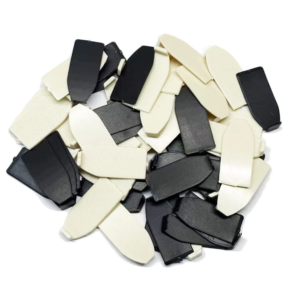 50 Sets Violin Bow Tip Material Plastic Black Tip White Tip Making Parts