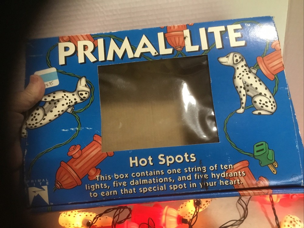Primal Lite Hot Spots Vintage String Light Set Dalmation Dog Fire Hydrants