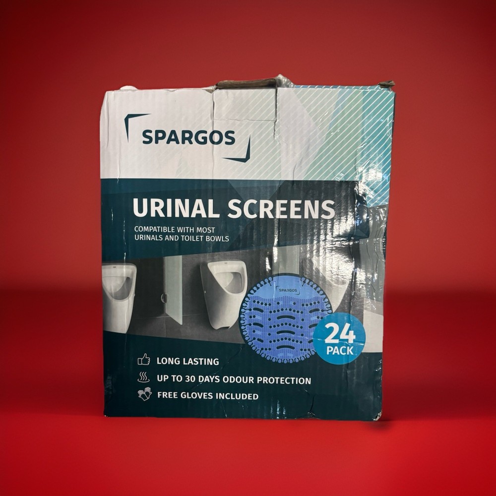 SPARGO Urinal Screen Deodorizer 24 Pack Ocean Breeze Scent Anti-Splash