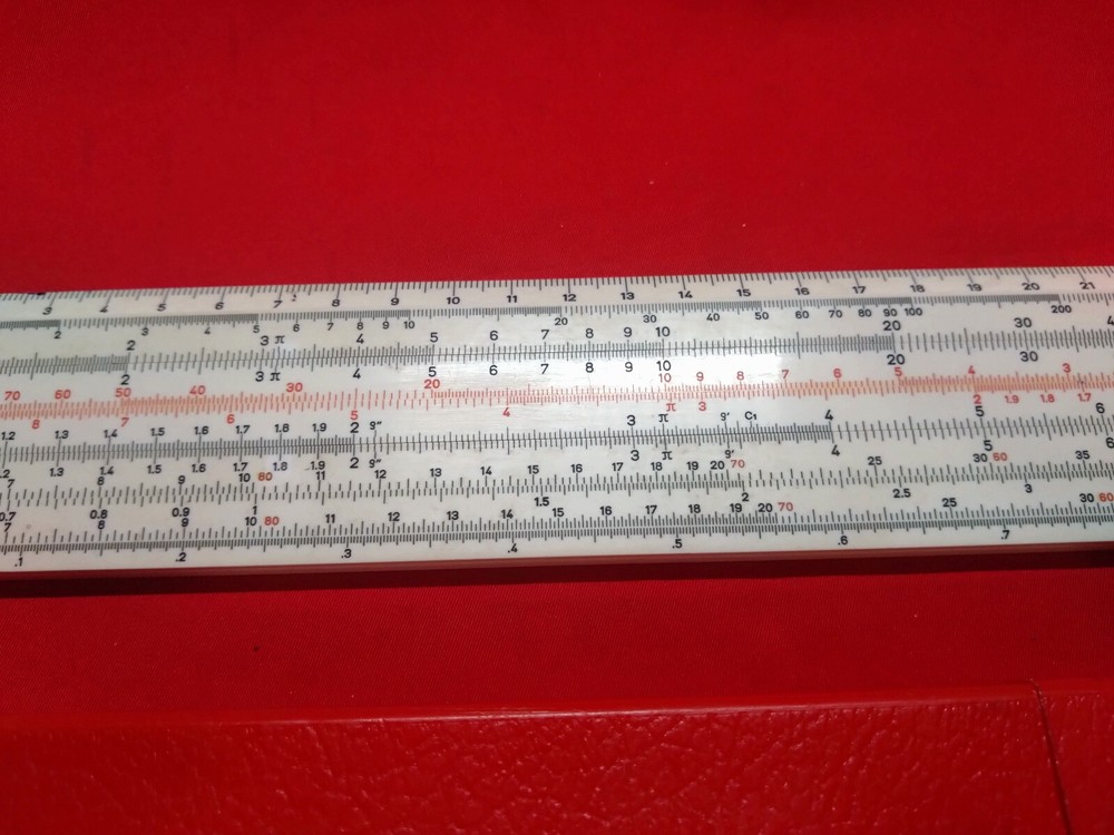 Soviet logarithmic multi ruler, slide Ruler smal made in USSR