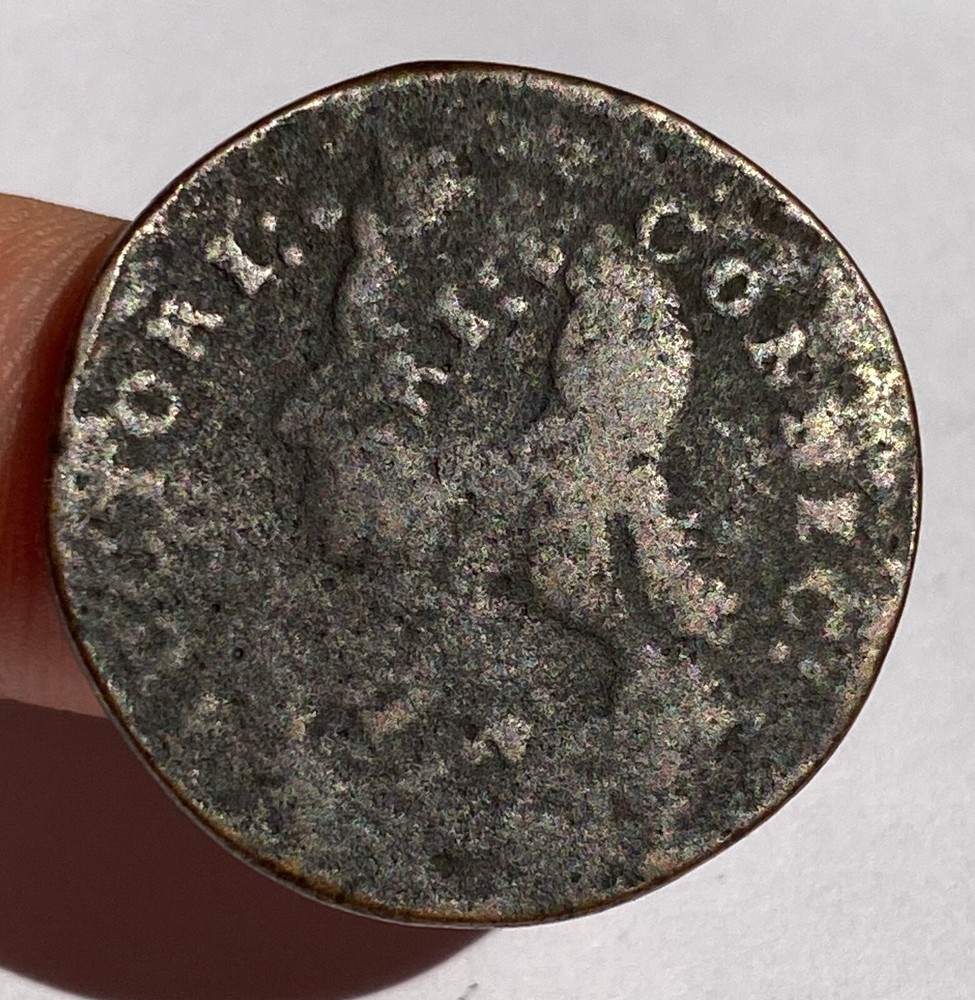 1787 Connecticut Cent Double Struck ERROR Mailed Bust Left Scarce Copper Colonia