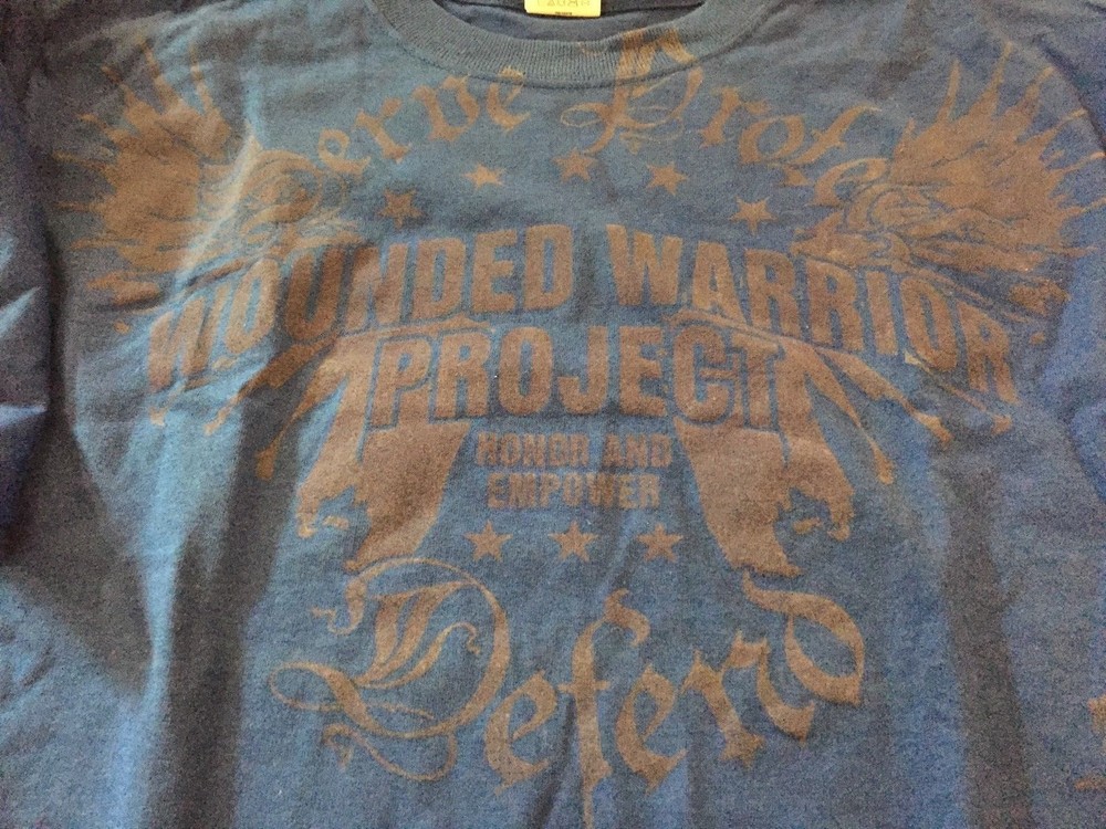 WOUNDED WARRIOR PROJECT TSHIRT,NOS,MEDIUM,ROYAL BLUE,100% cotton ,