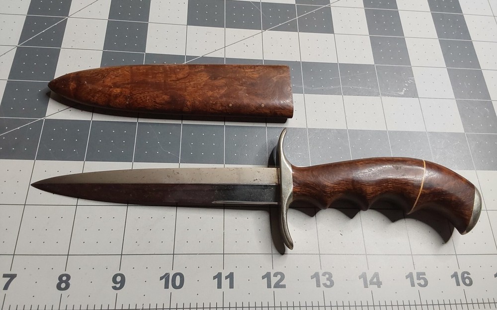 1983 '83 Tudor Custom Made Fixed Leather Boot Knife