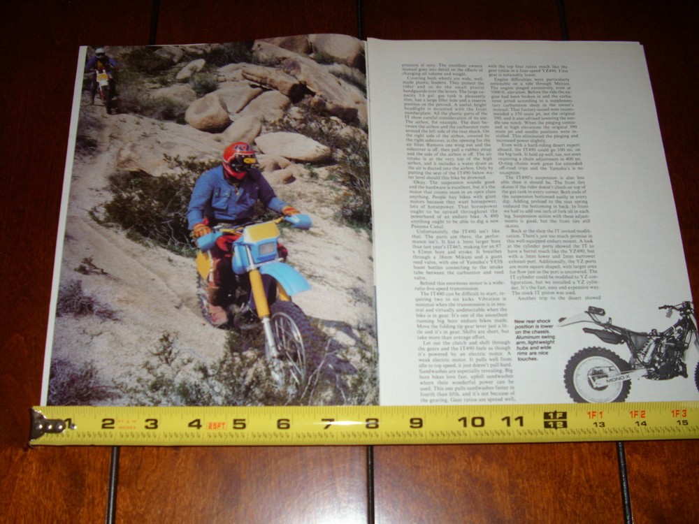 1983 YAMAHA IT490K ORIGINAL ARTICLE IT 490