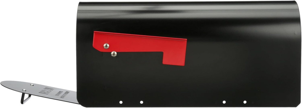 Ironside Large Black Galvanized Steel Post-Mount Mailbox - MB801BAM