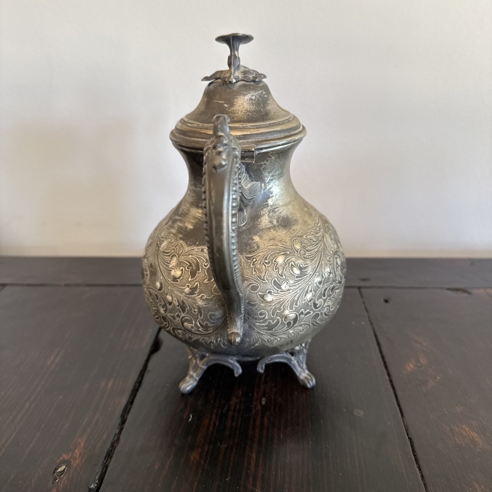 silver plated vintage teapot