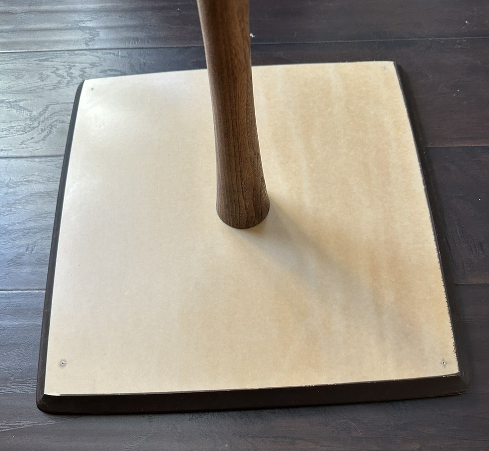 Mid-Century Atomic Walnut Tulip Side Table HTF