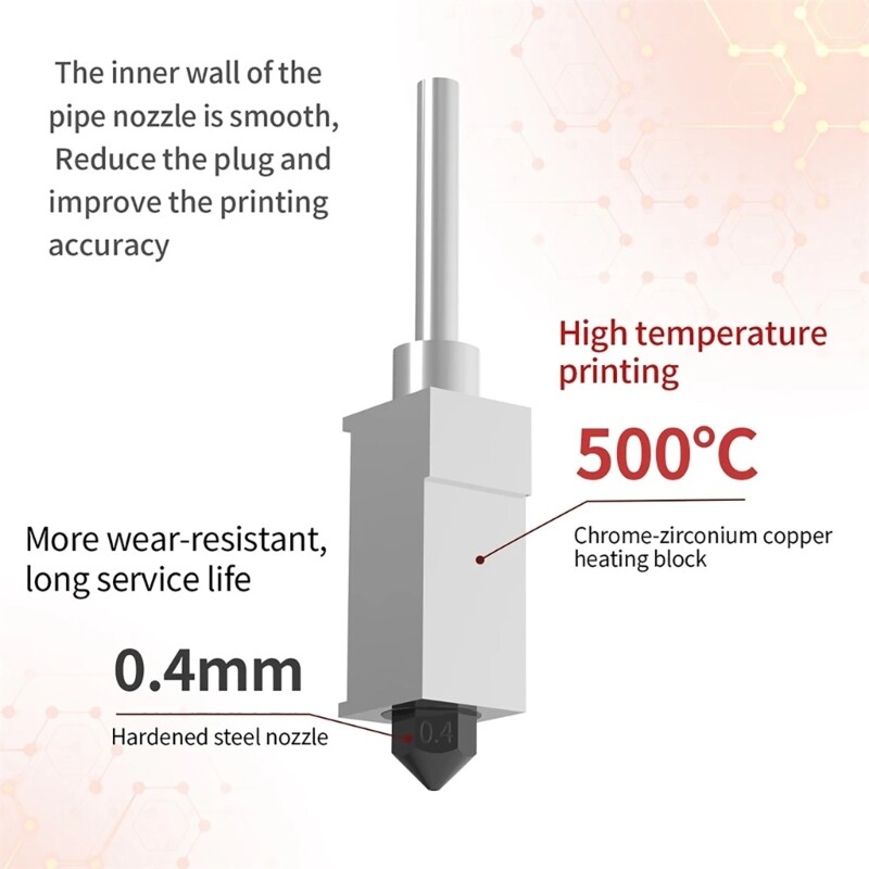 Copper-plated Heating Segment Improved Hotend Heat Block for Bambu Lab Printing
