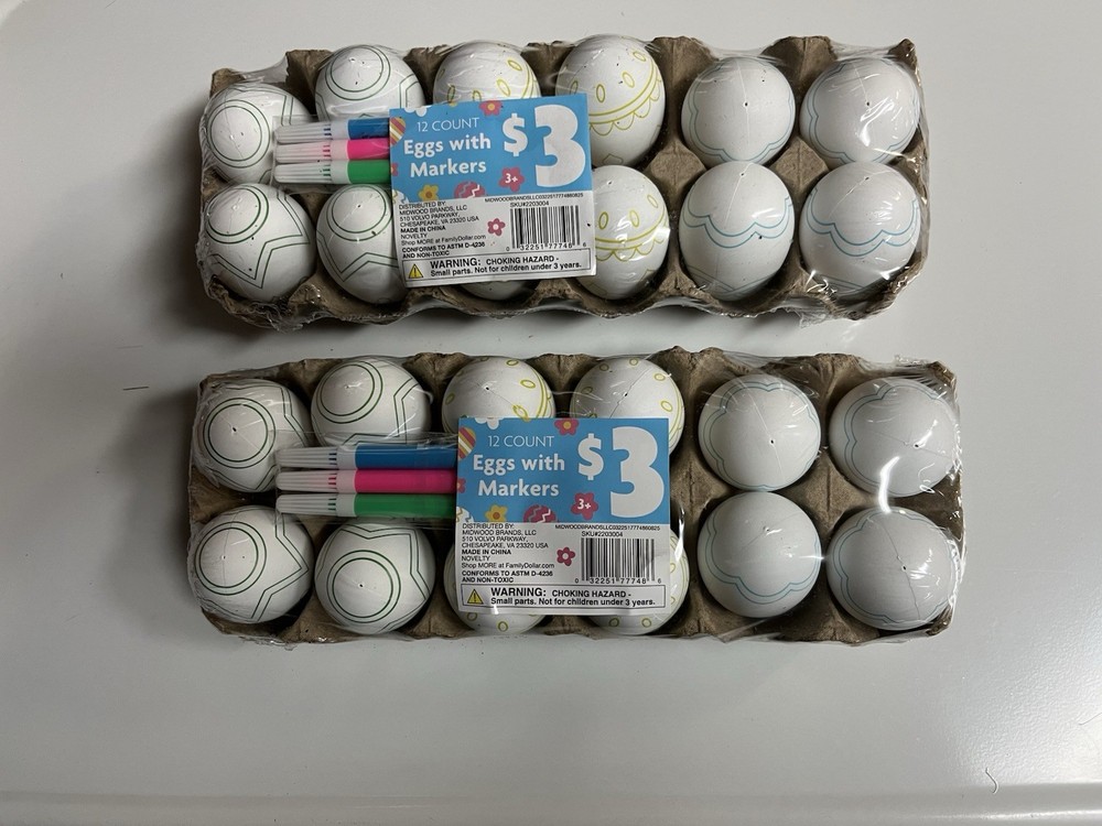 Marker Coloring Easter Egg Craft Set for Kids