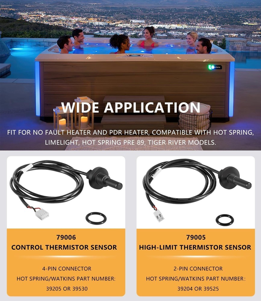 79005 High-Limit&Control Sensor 79006 39205 Thermistor Hot Spring Thermostat Spa