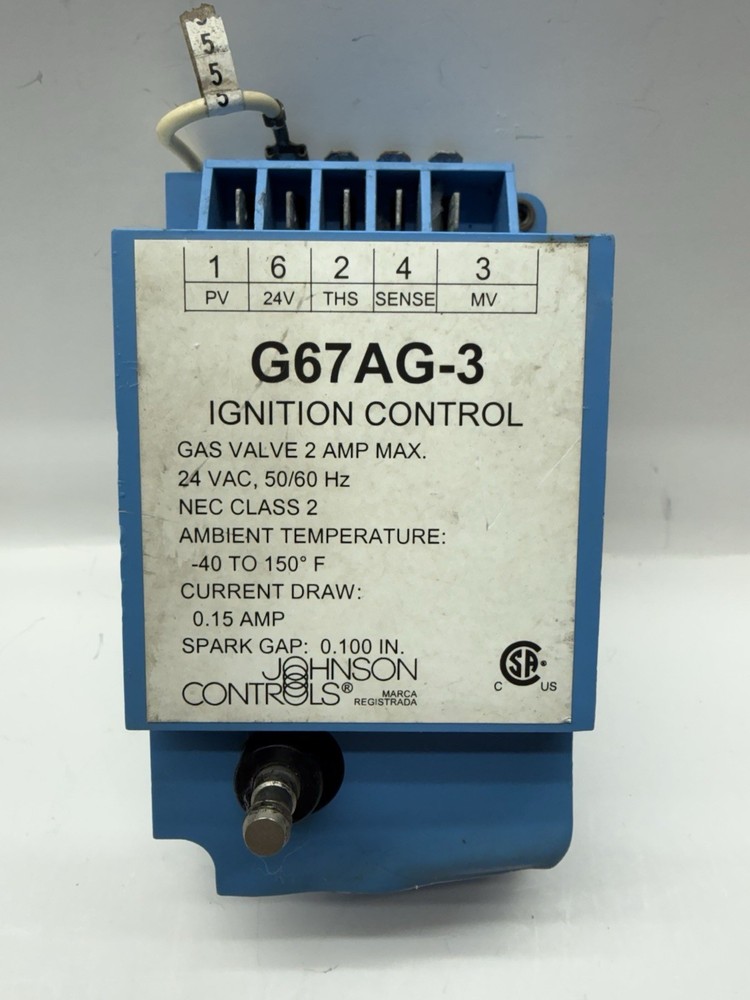 Johnson Controls G67AG-3 Ignition Control Module 24V *Slightly Warped Housing*