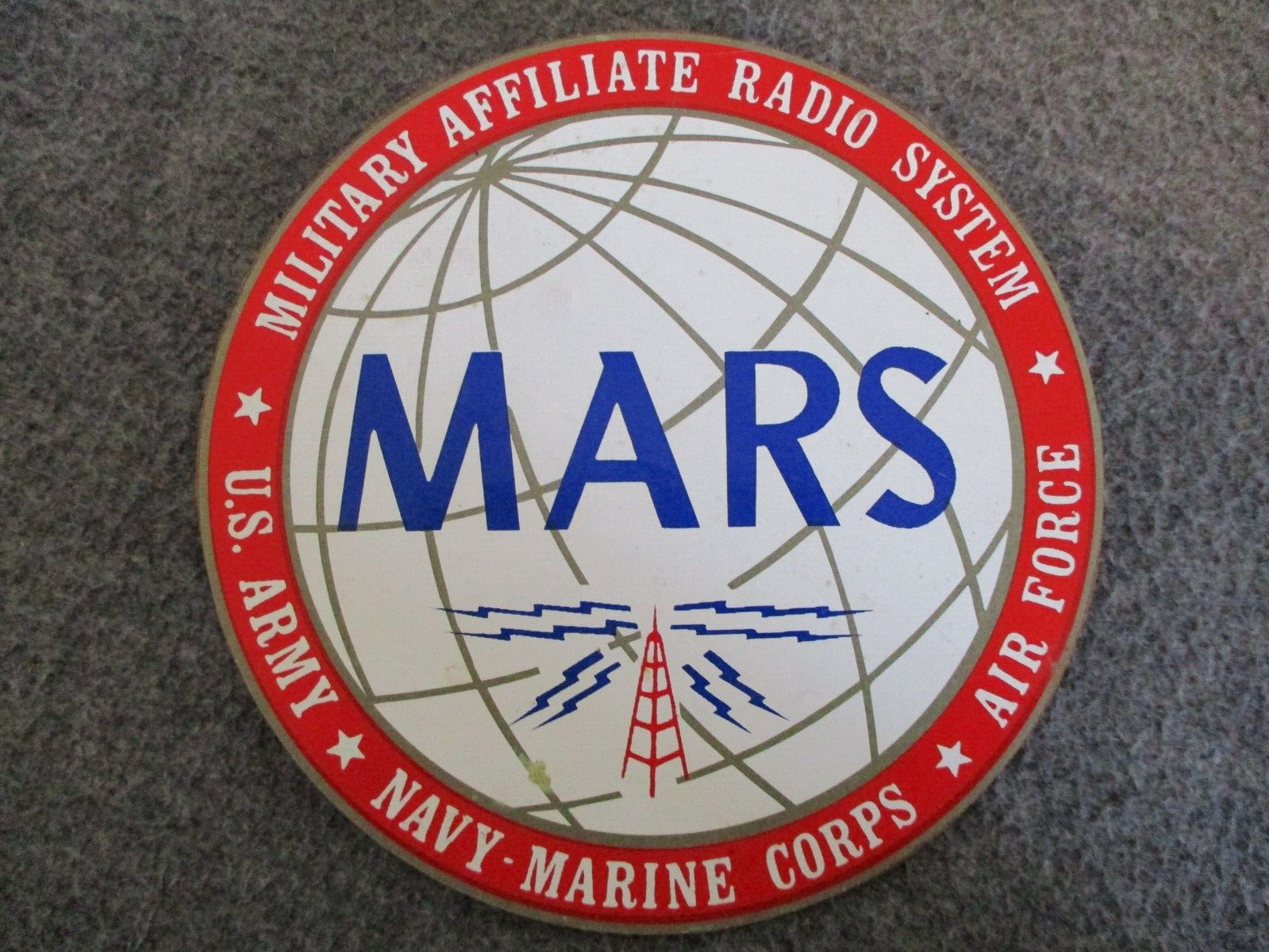 WWII COMMUNICATIONS SPECIALIST CBI THEATER MILITARY AFFILIATE+(MARS) PATCH/SIGN