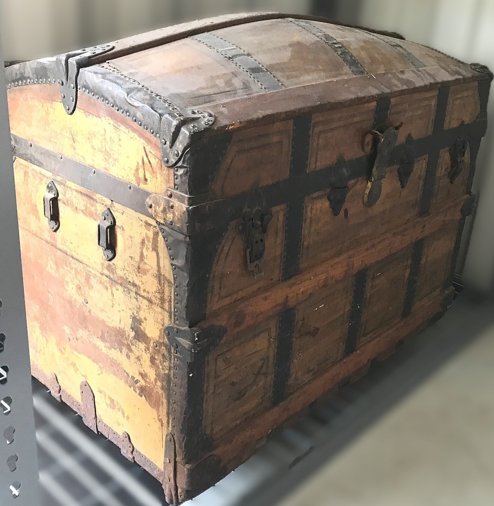 Crouch & Fitzgerald Steamer Trunk Dome Top