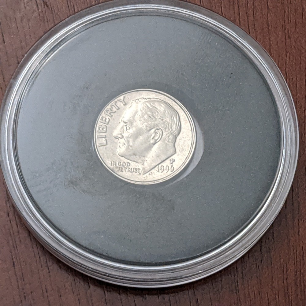 Extremely rare 1996 Roosevelt Dime P Mint Error. "Double Strike"