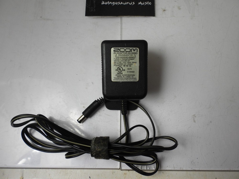 OEM Zoom AD-006D 9-Volt DC Power Supply Effects Pedal Adapter Original