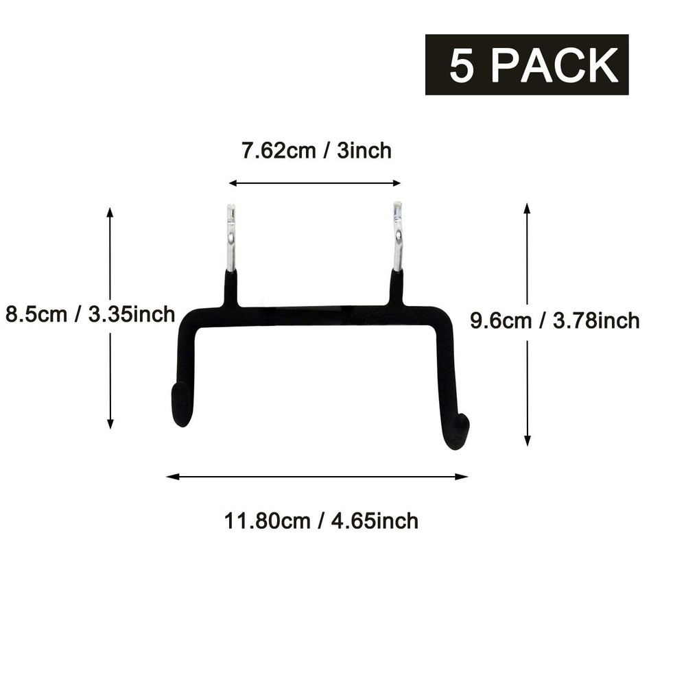 5PCS Pegboard Drill Holder Double Hooks Accessories Bag Power Tools Storage