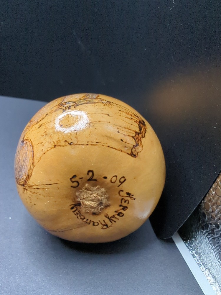 Hand Painted Squirrel Small Gourd