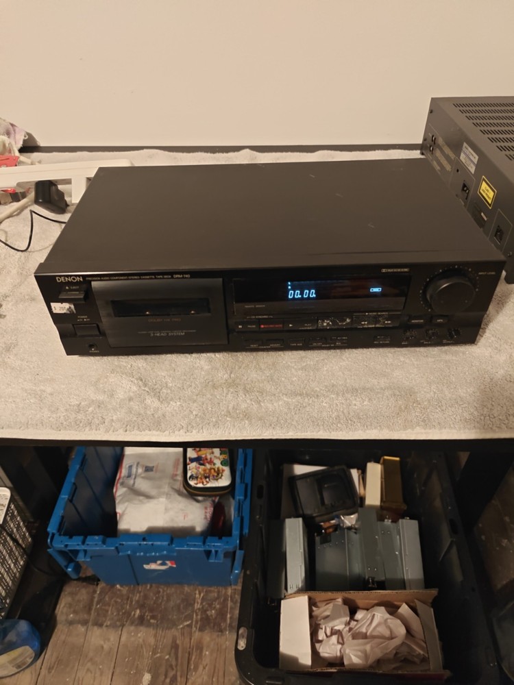 DENON DRM-740 Stereo 3-HEAD System Cassette Deck Player