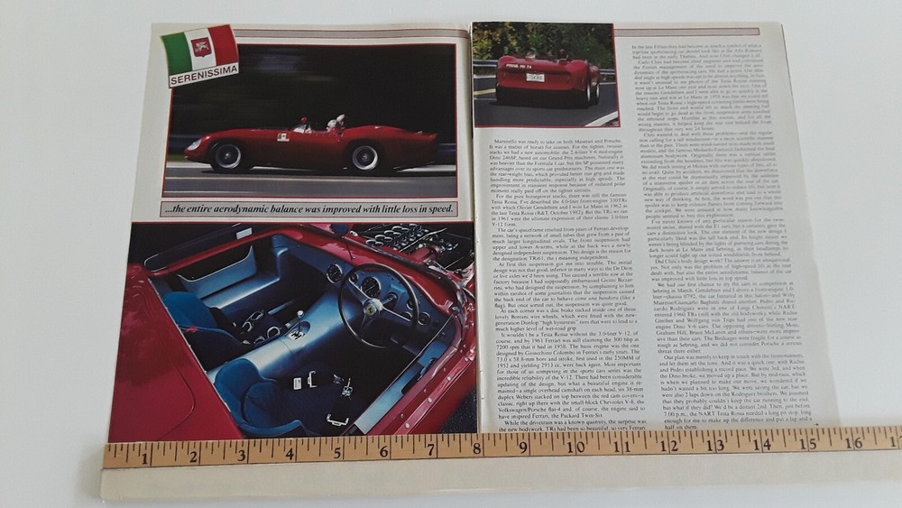 1961 FERRARI 250 TRi ORIGINAL 1988 ARTICLE