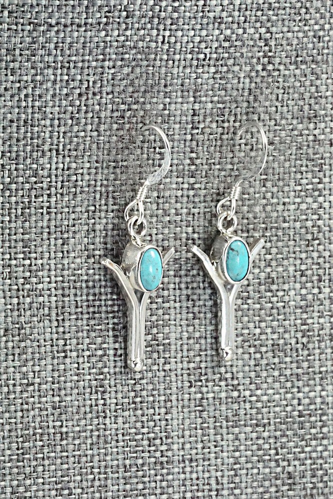Turquoise & Sterling Silver Earrings - Gary Shorty