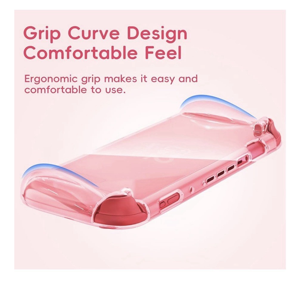 Nintendo Switch 2 Slim Clear Pink Protective Shell