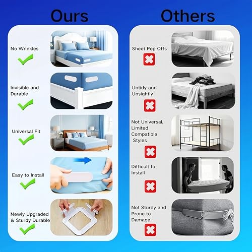 Bed Sheet Holders for Corners, Lock Sheet Holders, 4Pcs Fitted Sheet Holders