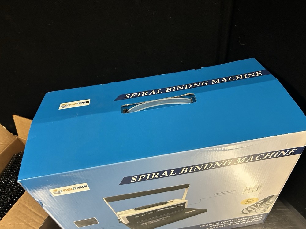 PrintFinish Coilbind S25A Coil Binding Machine With Bindings New NIB