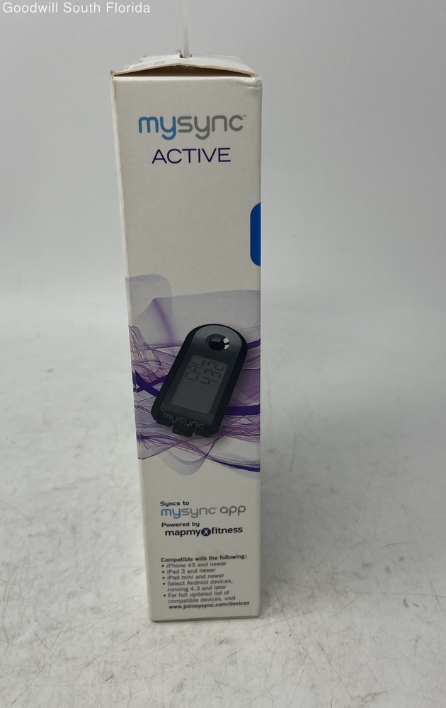 Mysync Black Activity Tracker For Pedometer Step Counter Calories Sleep