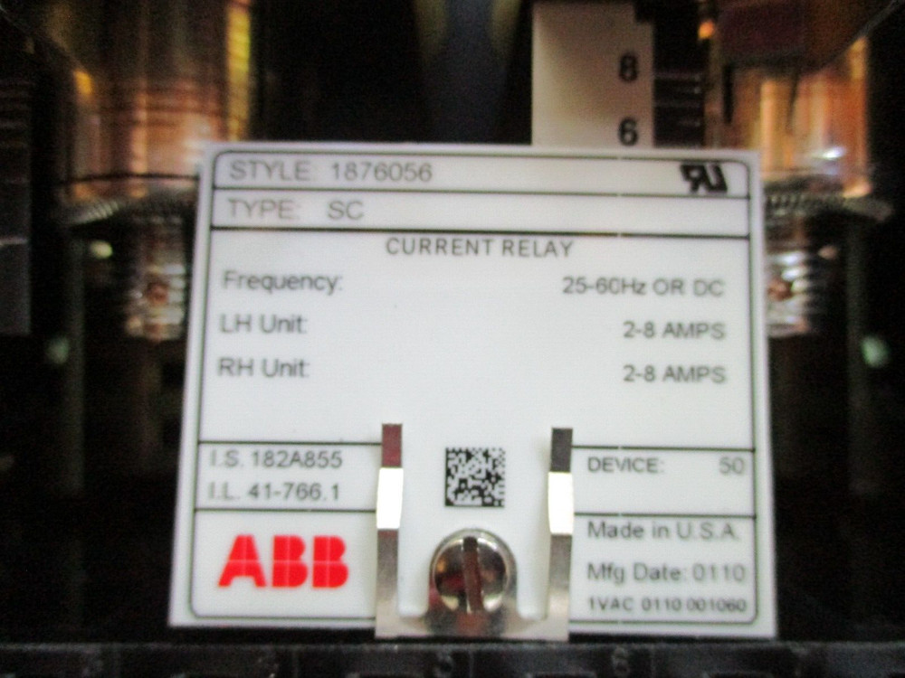 NEW ABB OVERLOAD RELAY SC 1876056