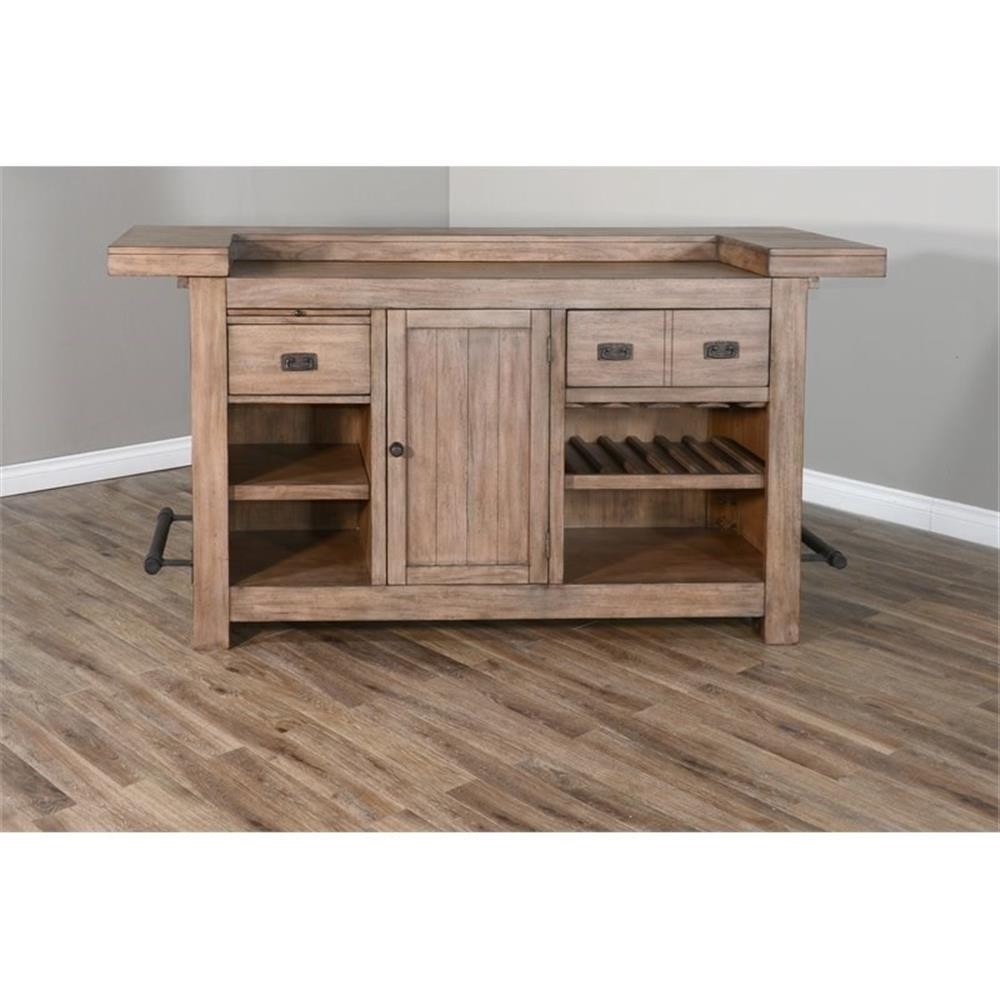 Home Square 4-Piece Set with Bar Unit & Hutch & 2 Backless Stools