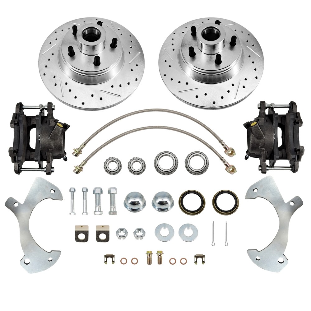 For 57-64 Ford full size front disc brake conversion calipers black