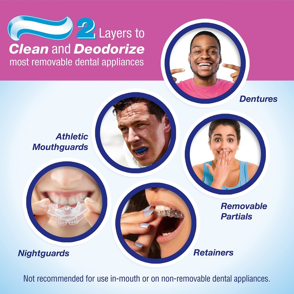 Fresh 'n Brite Denture Cleaning Paste For Dentures, Removable Partial Denture...