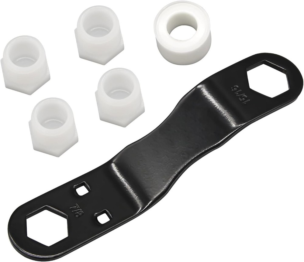 Water Heater Drain Plugs & Angled Wrench for RV Camper Fits 7/8" 15/16" 1/2" NPT