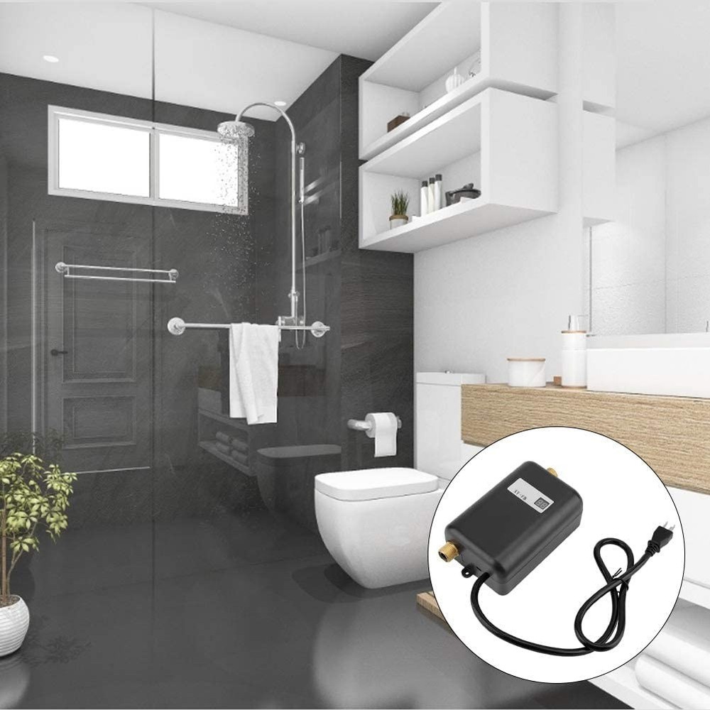 Hot Water Heater,110V 3000W Mini Electric Tankless Instant Hot Water Heater B...