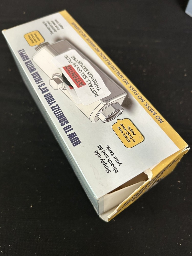 RV Inline Sanitizer Defective Package - Helper to disinfect RV Fresh Water Tank