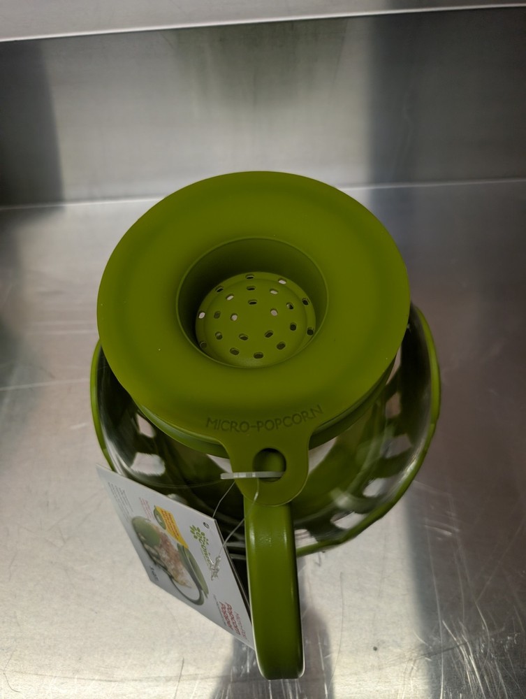 Ecolution Micro-Pop 3 Quart Microwave Popcorn Popper - Green New NWT 3 QT
