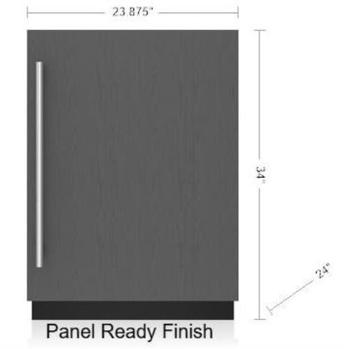 NIB Sub-Zero Designer Series DEU2450CIR 24" Panel.R Smart Refrigerator/Freezer