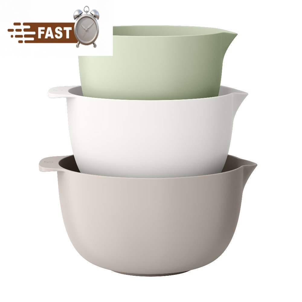 3-Piece Mixing Bowl Set, Assorted Colors