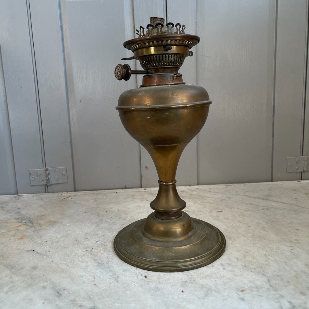 Antique brass paraffin lamp