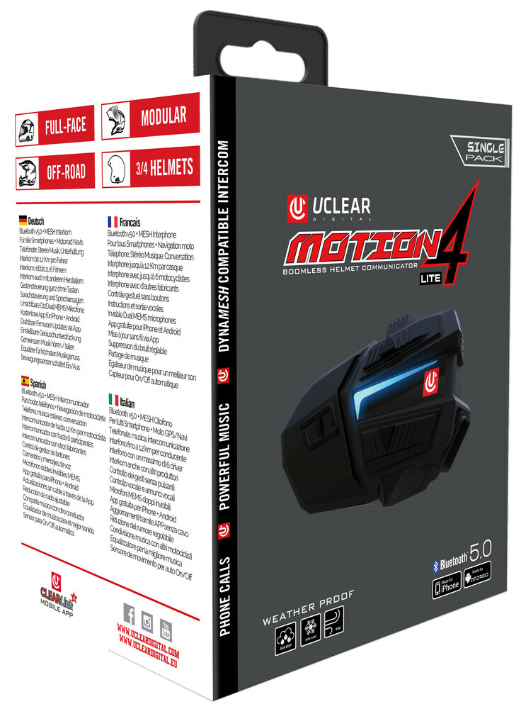 U-Clear Motion 4 Lite Bluetooth Communicator | 180507