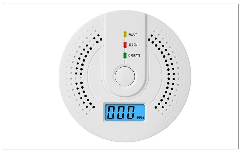 Carbon Monoxide Warning Alarm Sensor LED Digital Battery Powered